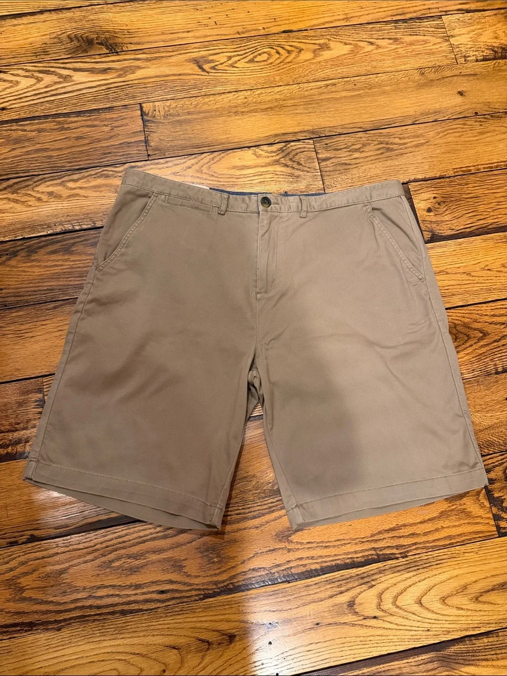 JACHS MFG CO MENS KHAKI FLAT FRONT SHORTS WAIST SIZE 40